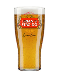 “STELLAR NIGHT” — Star-Crest Lager Parody Tulip Pint Cup