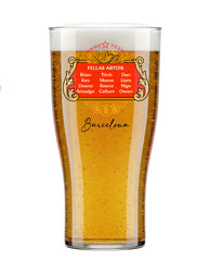 “STELLAR NIGHT” — Star-Crest Lager Parody Tulip Pint Cup