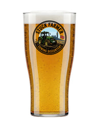 Stuck Farmer Elite Tulip Pint - Unbreakable Polycarbonate Colour Badge Design