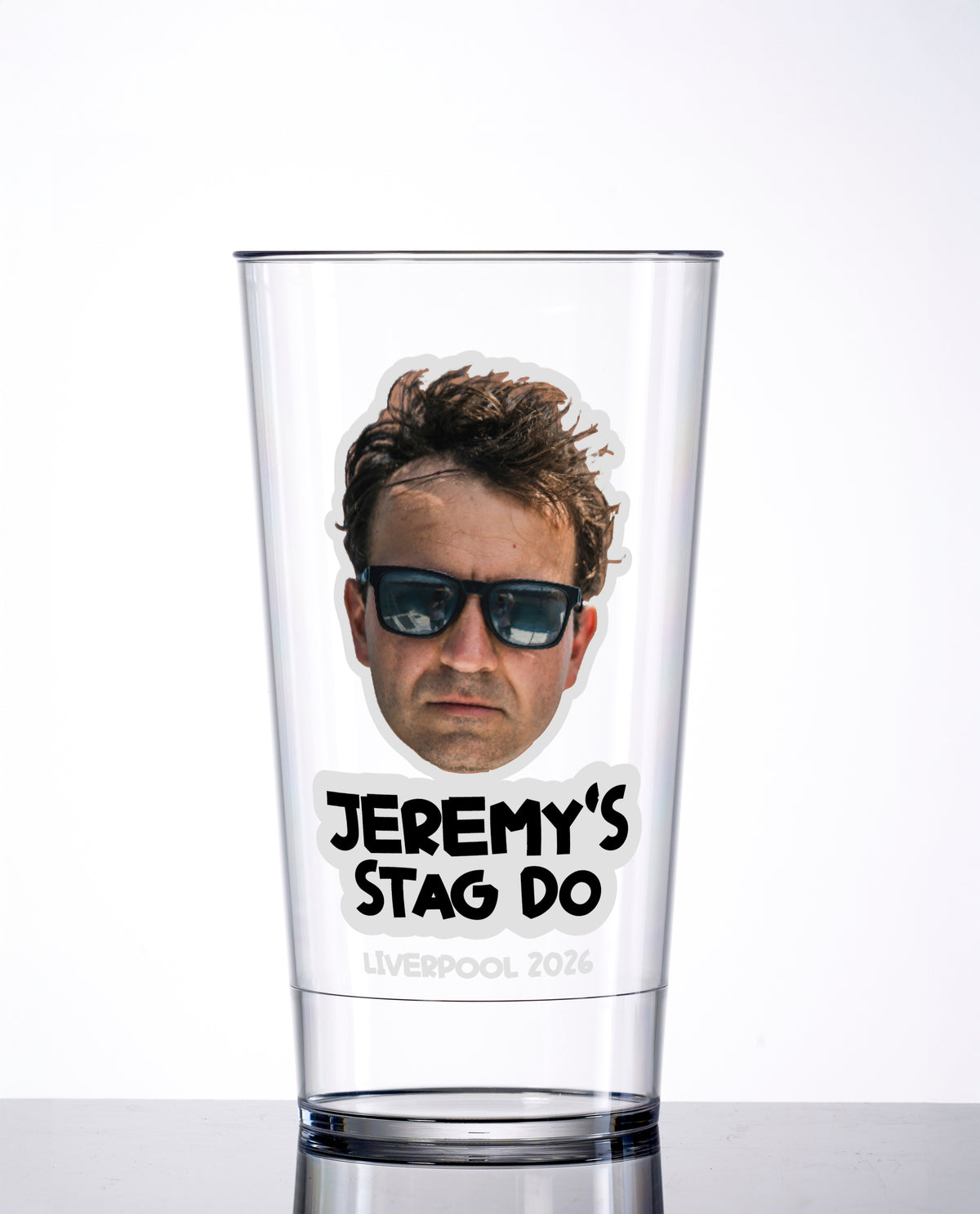 “FRONT AND CENTRE” — Mega Headshot Personalised Half Pint Cup