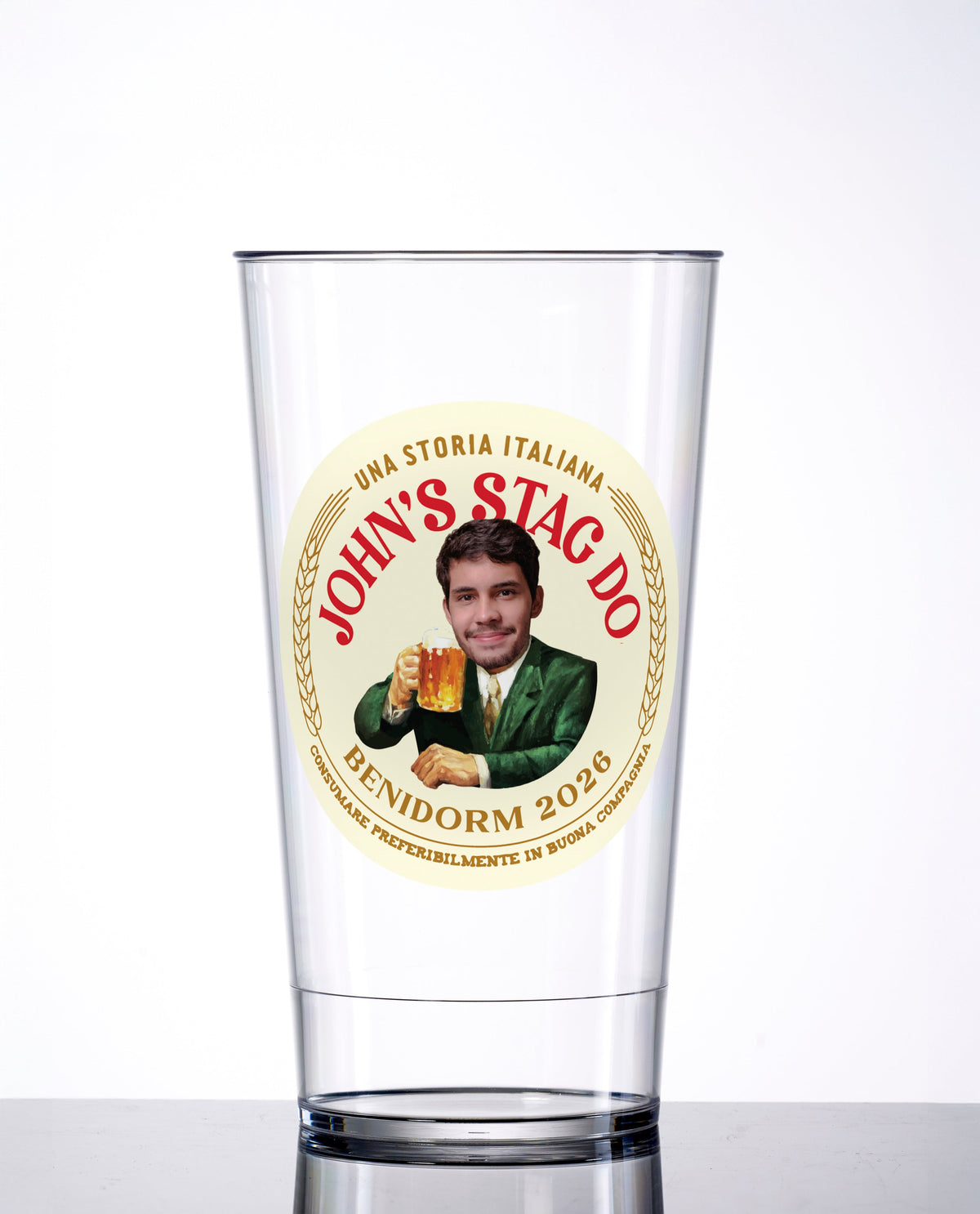 “BIRRA LADETTI” — Italian-Style Lager Parody Half Pint Cup