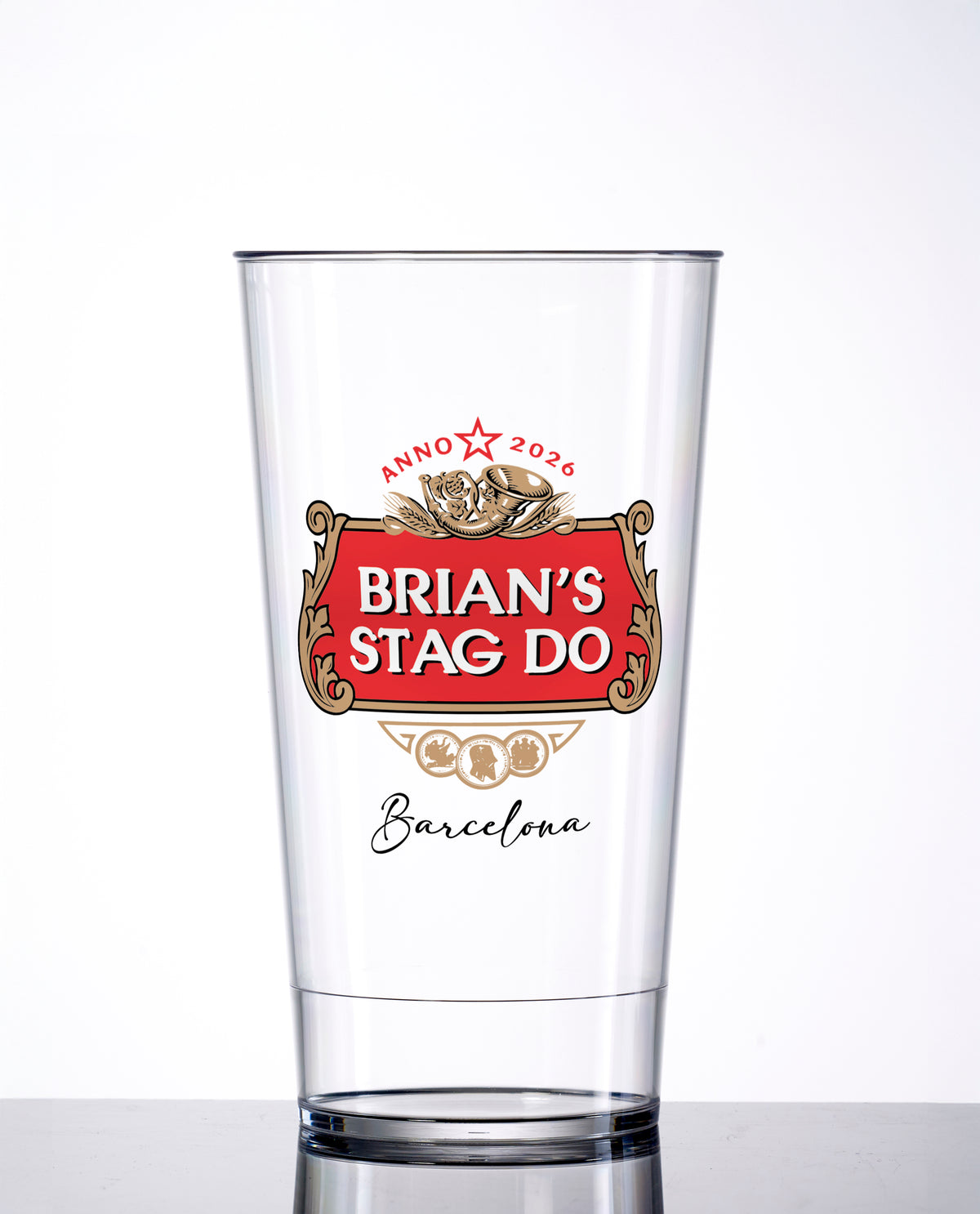 “STELLAR NIGHT” — Star-Crest Lager Parody Half Pint Cup