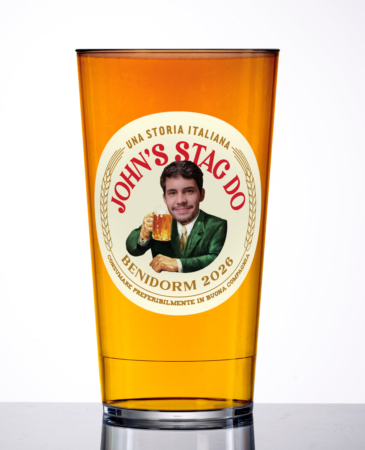 “BIRRA LADETTI” — Italian-Style Lager Parody Pint Cup