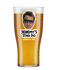 “FRONT AND CENTRE” — Mega Headshot Personalised Tulip Pint Cup