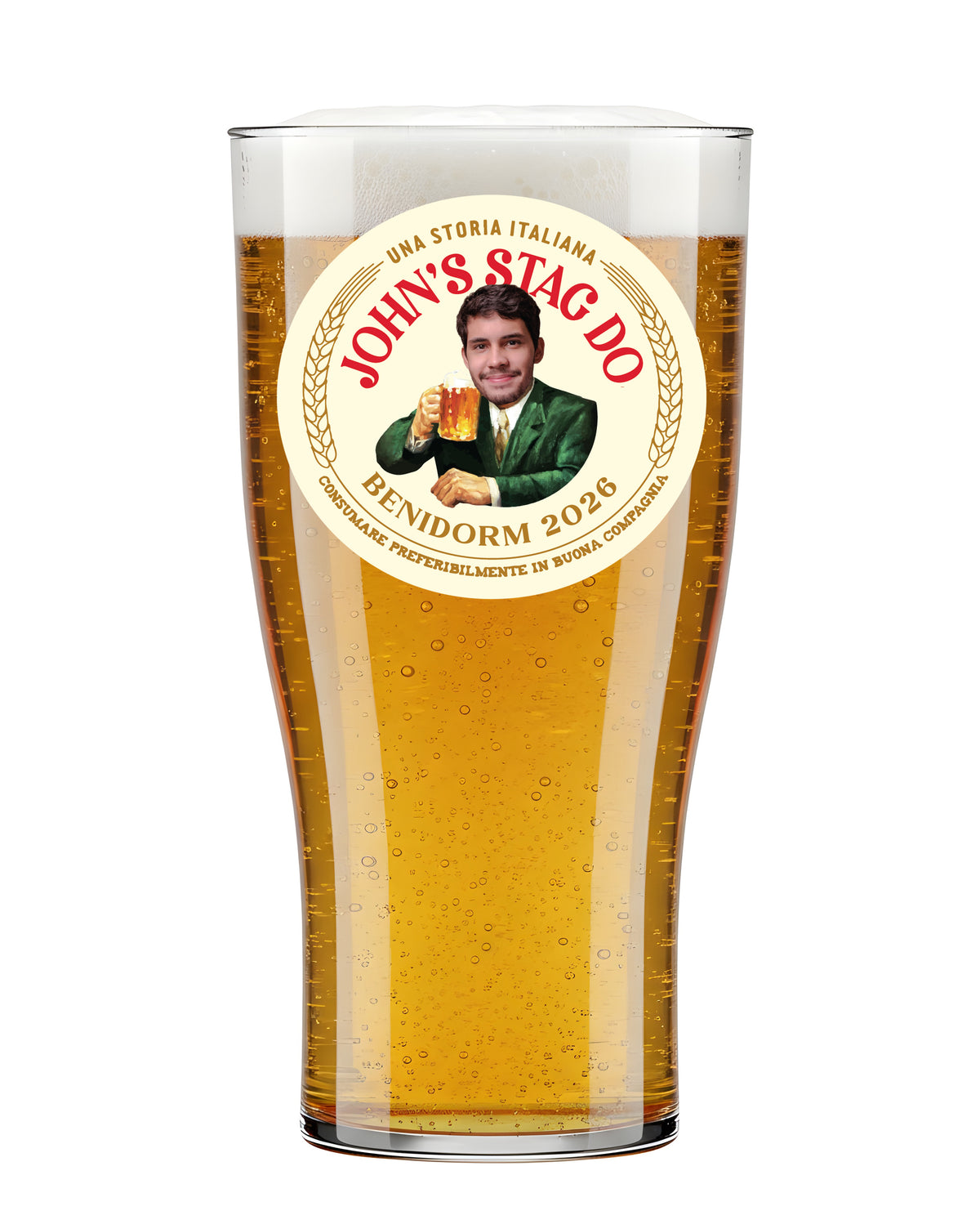 “BIRRA LADETTI” — Italian-Style Lager Parody Tulip Pint Cup