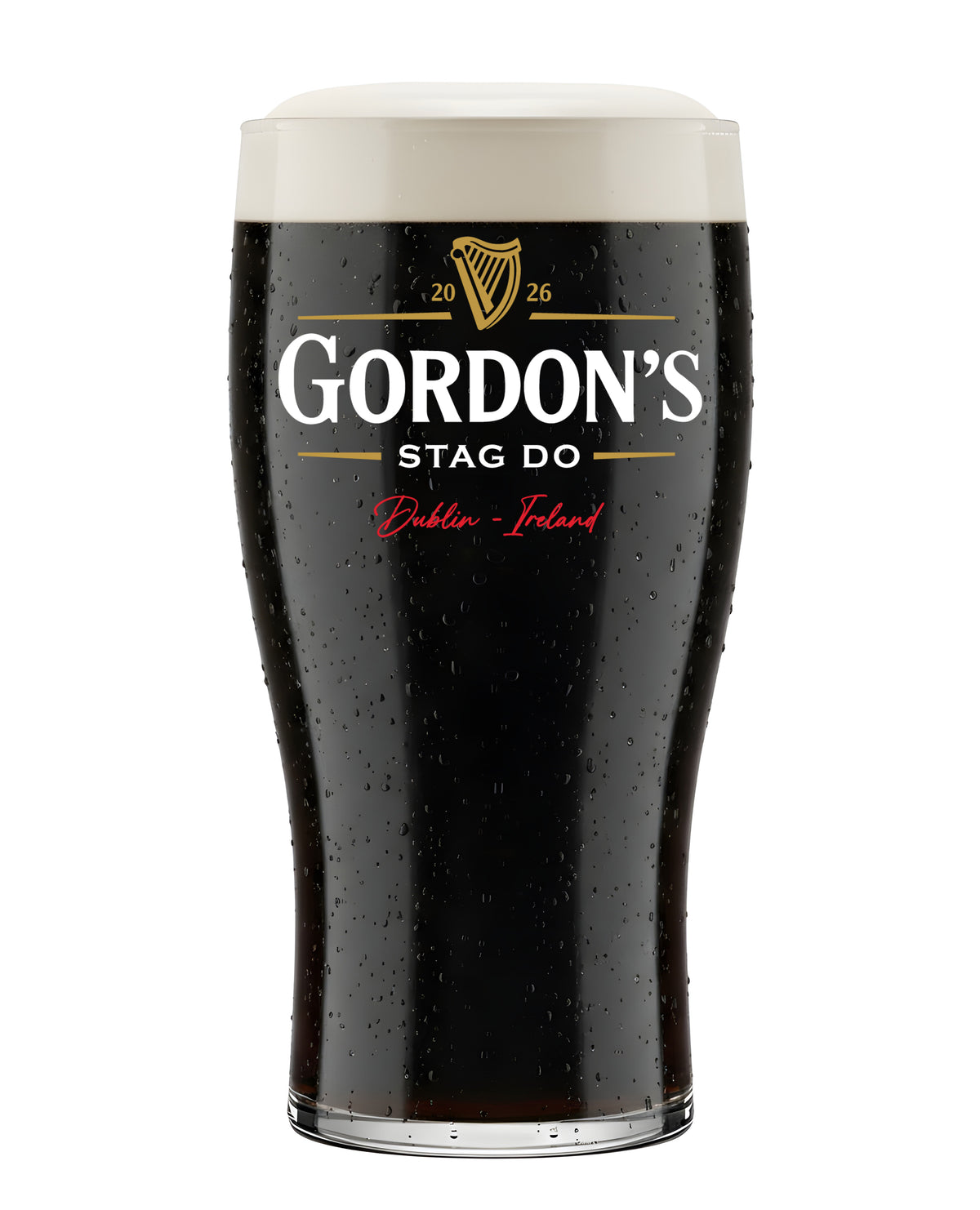 “STOUT LEGEND” The Black Stuff Tulip Pint Cup (Guinness Parody)