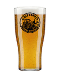 Stuck Farmer Elite Tulip Pint - Unbreakable Polycarbonate Black Design
