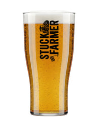 Stuck Farmer Elite Tulip Pint - Unbreakable Polycarbonate Black Strip Design